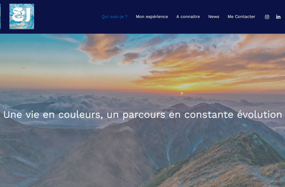 Premier site internet Emilie Jeanneret - Page d'accueil